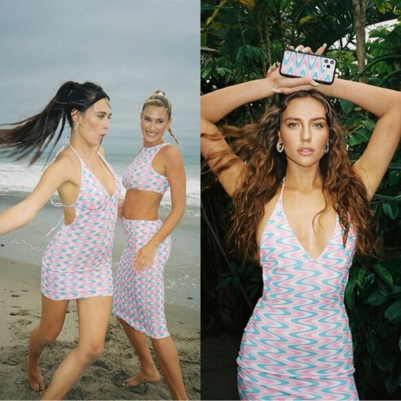 FRANKIES BIKINIS Dev French Terry Mini Dress - Picture 1 of 11